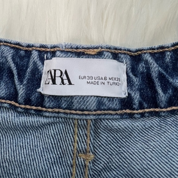 Zara High Waist Full Length Wide Leg Jeans - Picture 9 of 10